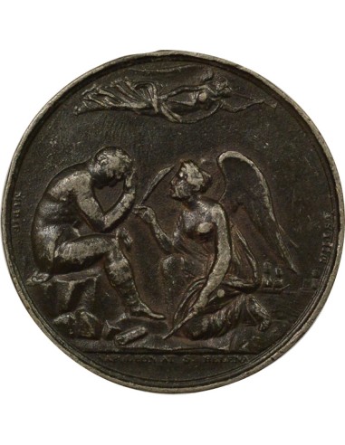Roi d'Italie Exil à Sainte Hélène 1 jeton Argent 1815 Birmingham