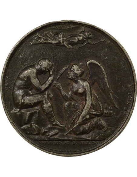 Roi d'Italie Exil à Sainte Hélène 1 jeton Argent 1815 Birmingham