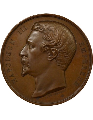 Napoléon III Exposition 1 jeton Cuivre 1861 A Paris