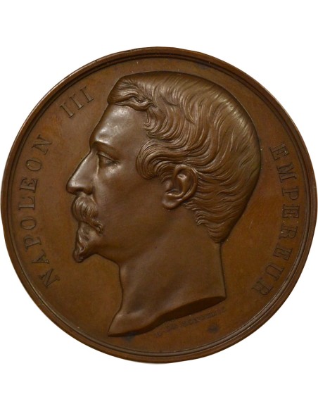 Napoléon III Exposition 1 jeton Cuivre 1861 A Paris