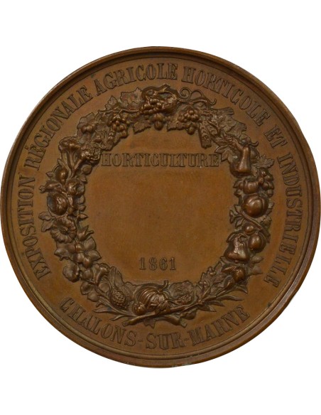 Napoléon III Exposition 1 jeton Cuivre 1861 A Paris