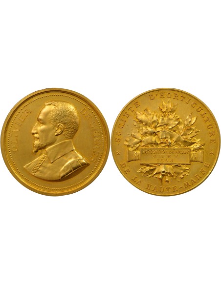 Olivier de Serres Société d'Horticulture 1 jeton Cuivre Doré 1894