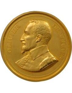 Olivier de Serres Société d'Horticulture 1 jeton Cuivre Doré 1894 2
