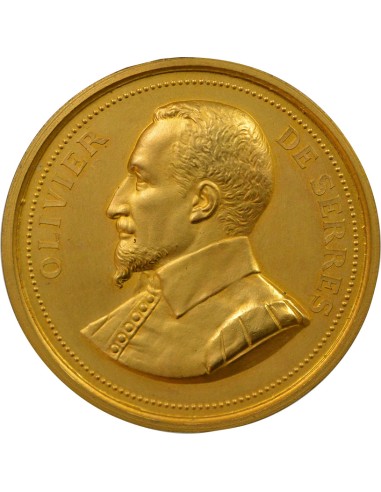 Olivier de Serres Société d'Horticulture 1 jeton Cuivre Doré 1894