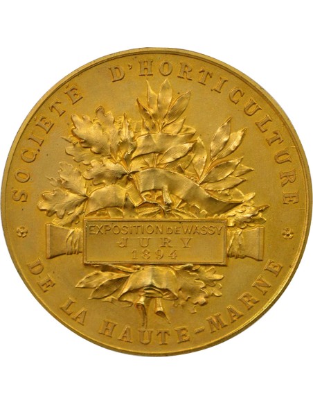 Olivier de Serres Société d'Horticulture 1 jeton Cuivre Doré 1894