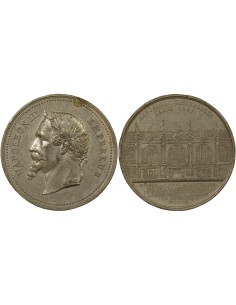 Napoléon III Exposition Universelle 1 jeton Etain 1867 A Paris