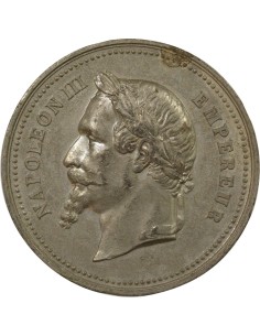 Napoléon III Exposition Universelle 1 jeton Etain 1867 A Paris 2