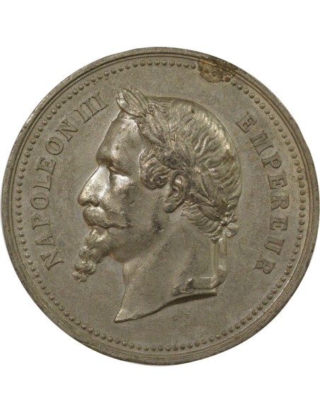 Napoléon III Exposition Universelle 1 jeton Etain 1867 A Paris