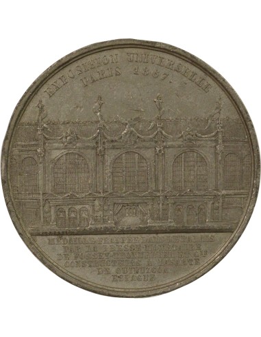 Napoléon III Exposition Universelle 1 jeton Etain 1867 A Paris