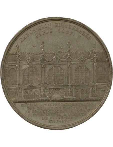 Napoléon III Exposition Universelle 1 jeton Etain 1867 A Paris
