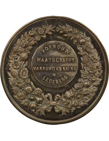Belgique Louis Van Houtte Sté d'Horticulture 1 jeton Argent XIX/XXe Siècle
