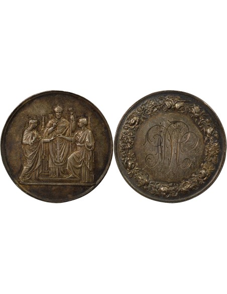 Mariage 1 jeton Argent 1889 A Paris