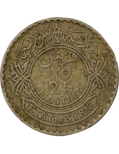 Syrie 25 piastres Argent 1936 A Paris