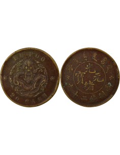 Chine Guangxu 20 cash Cuivre 1903 Pékin