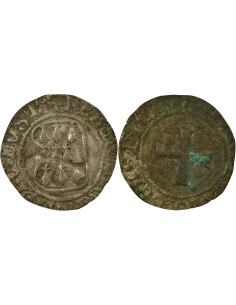 Duché de Bretagne François II de Bretagne A la Targe 1 blanc Billon 1458-1488 9 Rennes