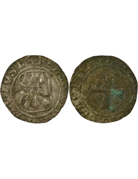 Duché de Bretagne François II de Bretagne A la Targe 1 blanc Billon 1458-1488 9 Rennes