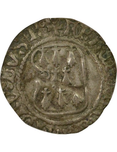 Duché de Bretagne François II de Bretagne A la Targe 1 blanc Billon 1458-1488 9 Rennes