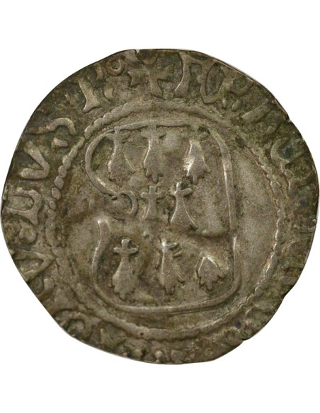 Duché de Bretagne François II de Bretagne A la Targe 1 blanc Billon 1458-1488 9 Rennes