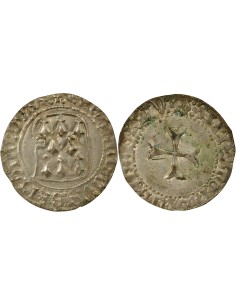 Duché de Bretagne François II de Bretagne à la Targe 1 blanc Billon 1458-1488 9 Rennes