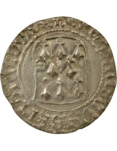 Duché de Bretagne François II de Bretagne à la Targe 1 blanc Billon 1458-1488 9 Rennes 2