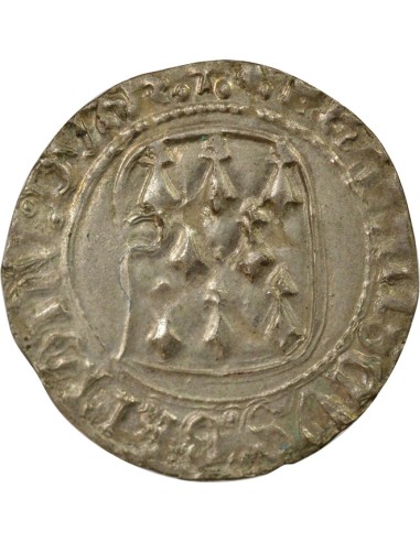 Duché de Bretagne François II de Bretagne à la Targe 1 blanc Billon 1458-1488 9 Rennes