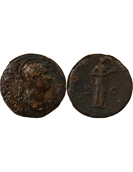 Rome Empire Hadrien Salus à droite 1 as Cuivre 128 R Rome