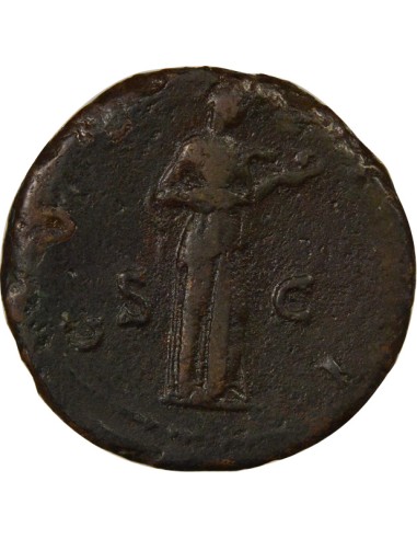 Rome Empire Hadrien Salus à droite 1 as Cuivre 128 R Rome