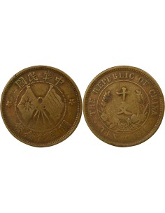Chine 10 cash Cuivre 1920