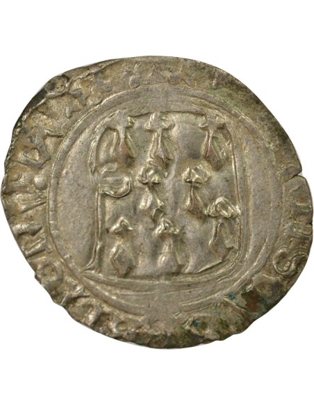 Duché de Bretagne François II de Bretagne A la Targe 1 blanc Billon 1458-1488 9 Rennes