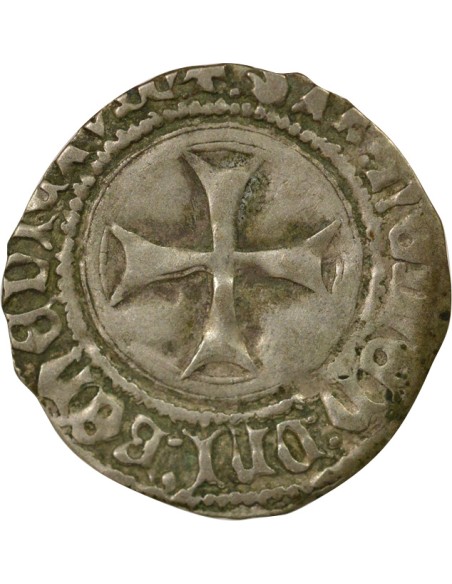 Duché de Bretagne François II de Bretagne à la Targe 1 blanc Billon 1458-1488 T Nantes