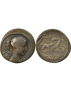 République Romaine Titus Carisius Bige 1 denier Argent 46 Av JC R Rome