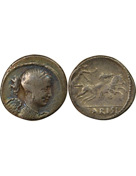 République Romaine Titus Carisius Bige 1 denier Argent 46 Av JC R Rome