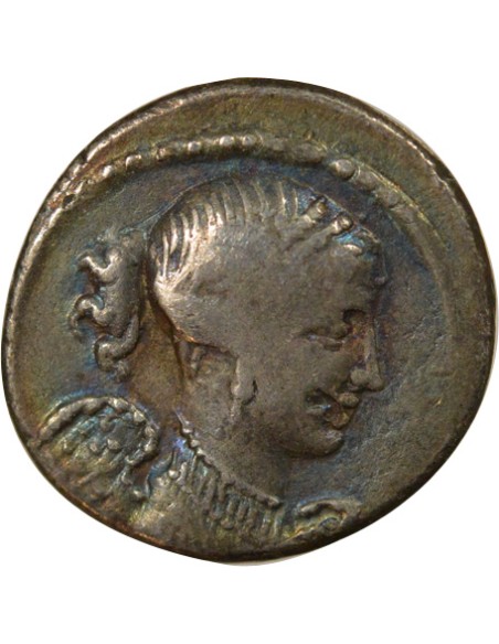 République Romaine Titus Carisius Bige 1 denier Argent 46 Av JC R Rome