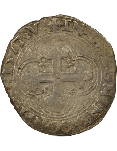 Etats de Savoie Emmanuel Philibert 1e Type 1 blanc Argent 1577 Verceil