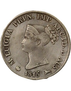 Etats Italiens Marie-Louise d'Autriche 5 soldi Argent 1815 M Milan 2