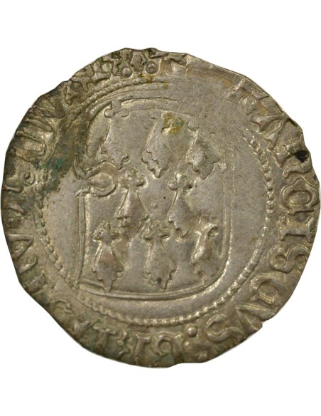 Duché de Bretagne François II de Bretagne à la Targe 1 blanc Billon 1458-1488 9 Rennes