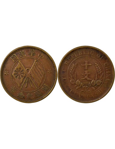 Chine 10 cash Cuivre 1920