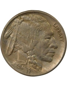 USA Buffalo Nickel 5 cents Cupronickel 1917 Philadelphie 2