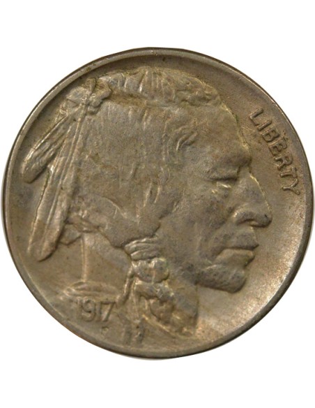 USA Buffalo Nickel 5 cents Cupronickel 1917 Philadelphie