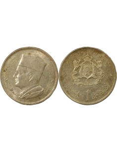 Maroc Mohammed V du Maroc 1 dirham Argent 1960 A Paris