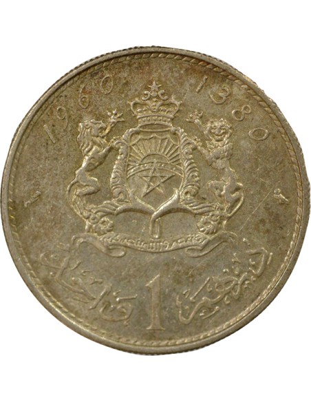 Maroc Mohammed V du Maroc 1 dirham Argent 1960 A Paris