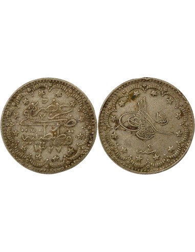 Empire Ottoman Mehmed V 5 kurush Argent 1327
