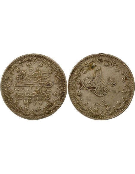 Empire Ottoman Mehmed V 5 kurush Argent 1327
