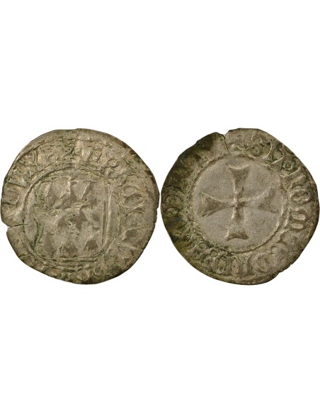 Duché de Bretagne François II de Bretagne A la Targe 1 blanc Billon 1458-1488 9 Rennes