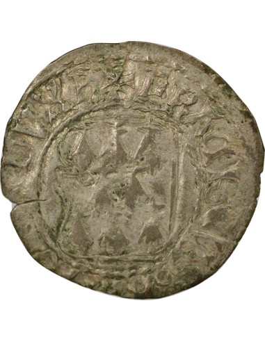Duché de Bretagne François II de Bretagne A la Targe 1 blanc Billon 1458-1488 9 Rennes