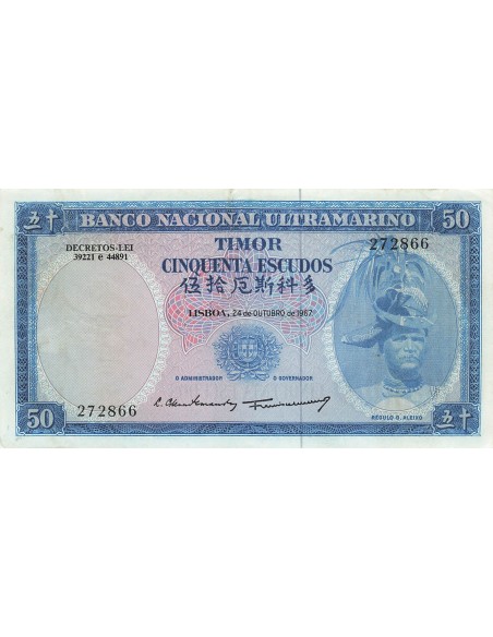 Timor 50 escudos 1967