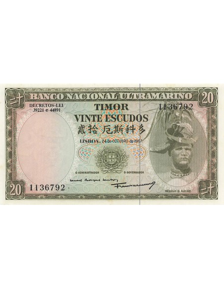 Timor 20 escudos 1967