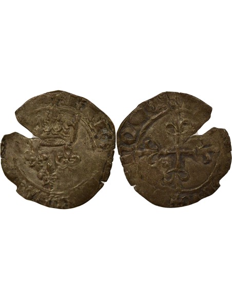 Charles VI Florette 1 gros Billon 1421 Le Puy