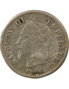 Napoléon III Grand Module 20 centimes Argent 1867 K Bordeaux 2