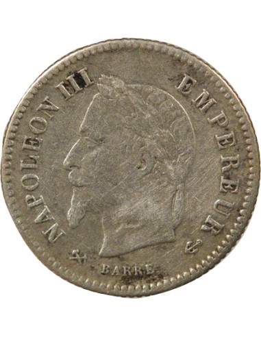 Napoléon III Grand Module 20 centimes Argent 1867 K Bordeaux